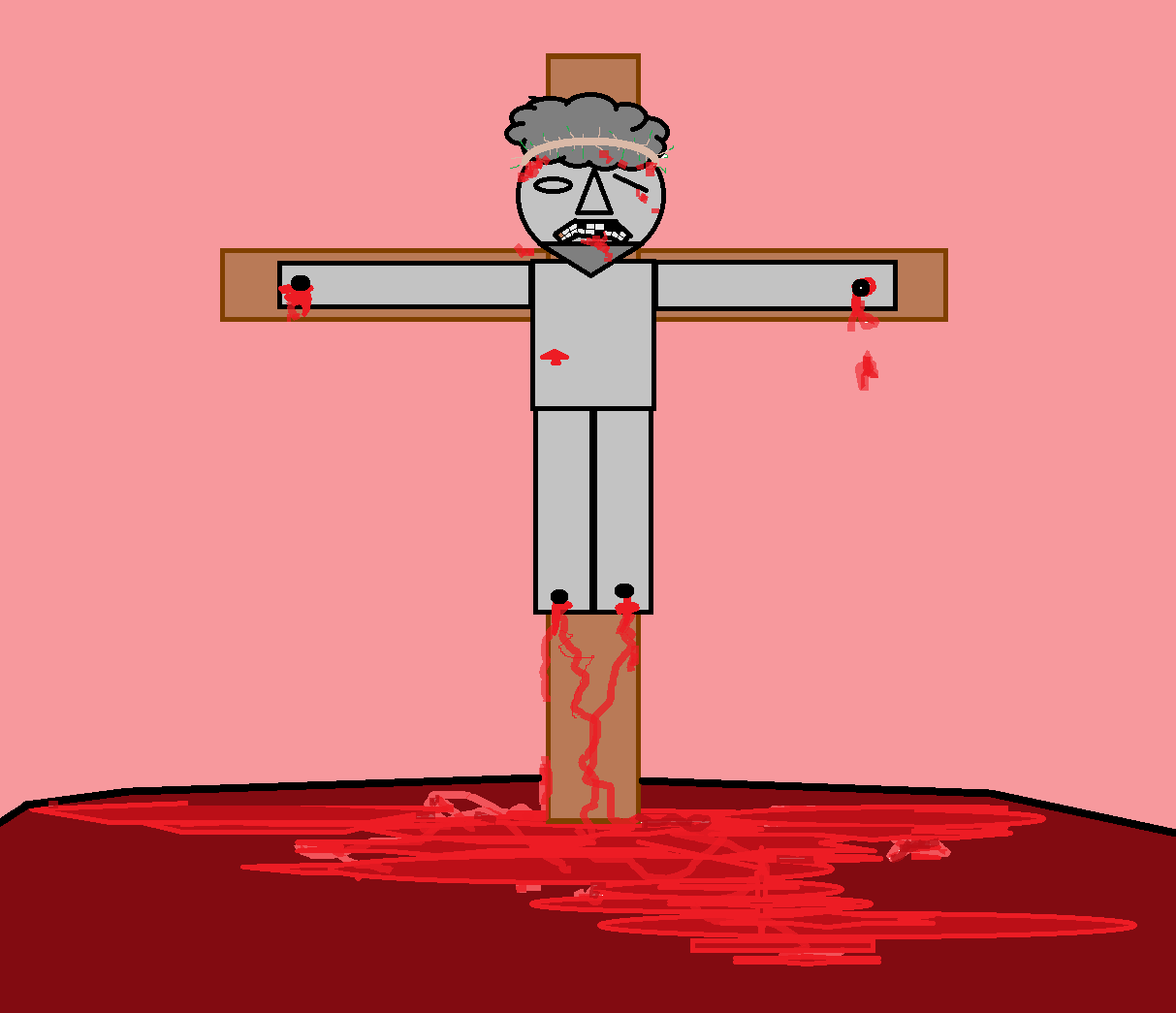 jesus bleeding on the cross